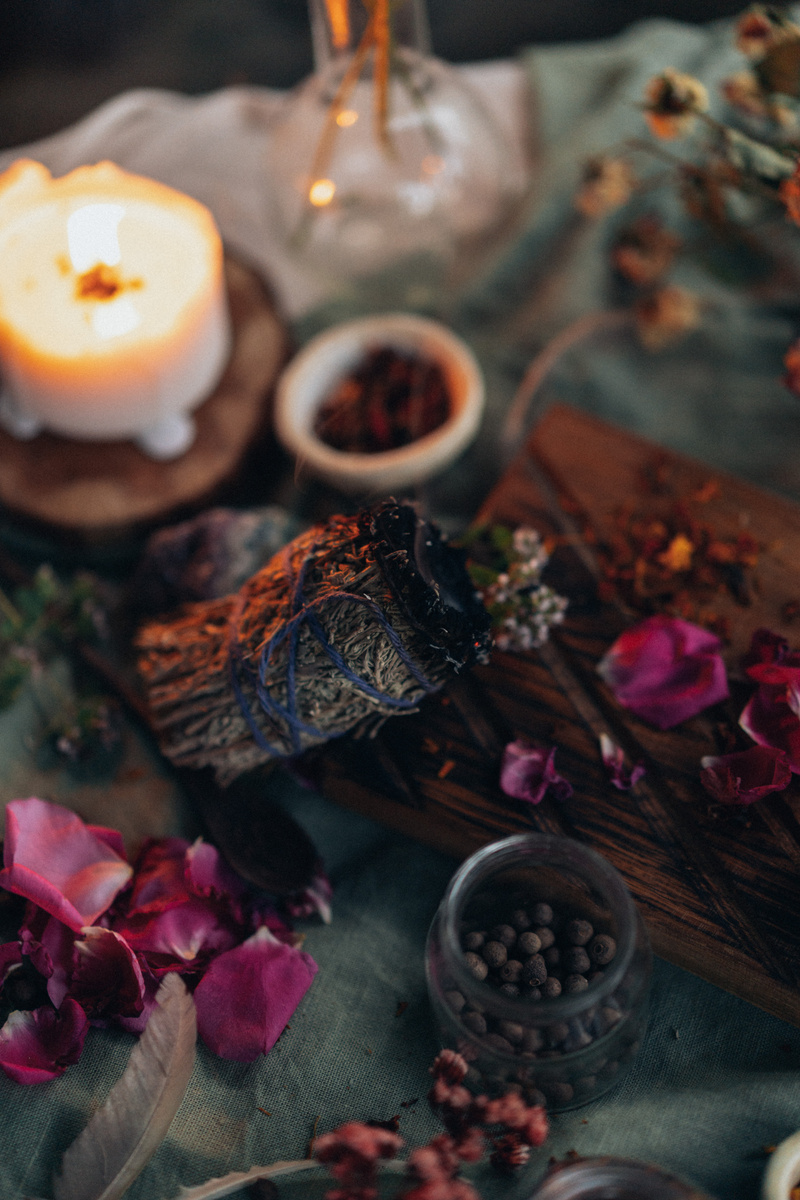 Dried Flowers and Candles